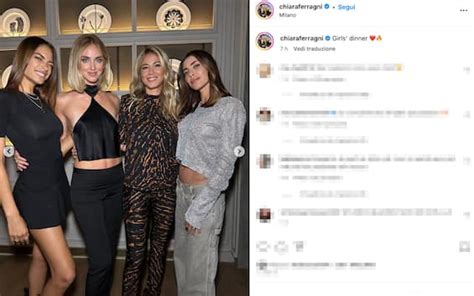 Diletta Leotta, Chiara Ferragni ed Elodie, cena fuori a Milano: con .